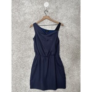 Aqua Women's Dress Size Small Navy Blue Tank Mini Dress With Pockets‎